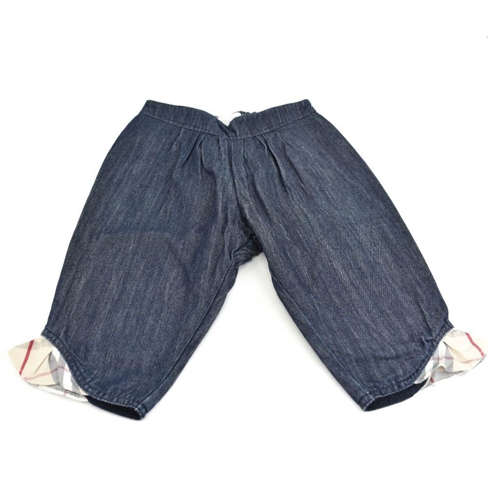 BURBERRY Blue, Chambray & "Nova Check" Jeans/Pants